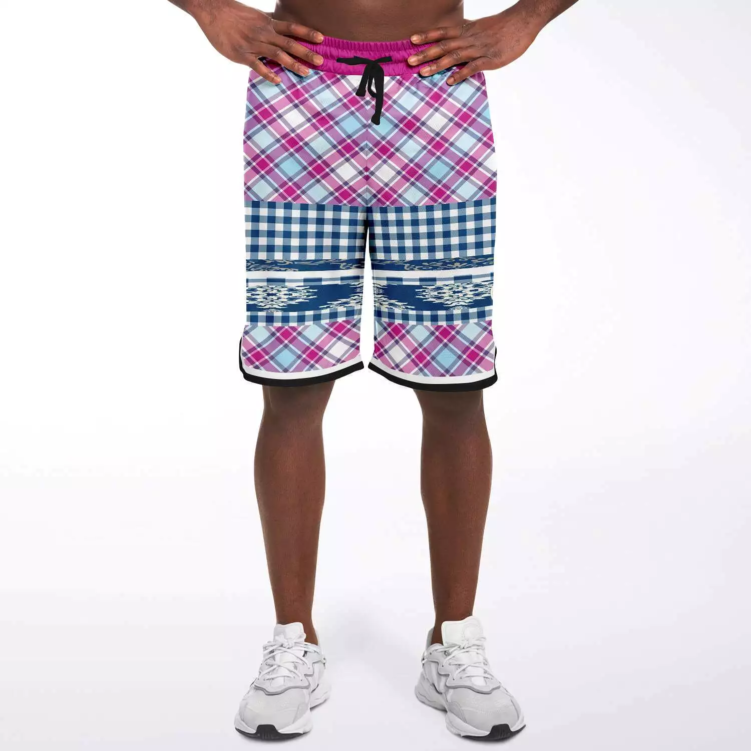 Purple Haze Plaid Basketball Shorts