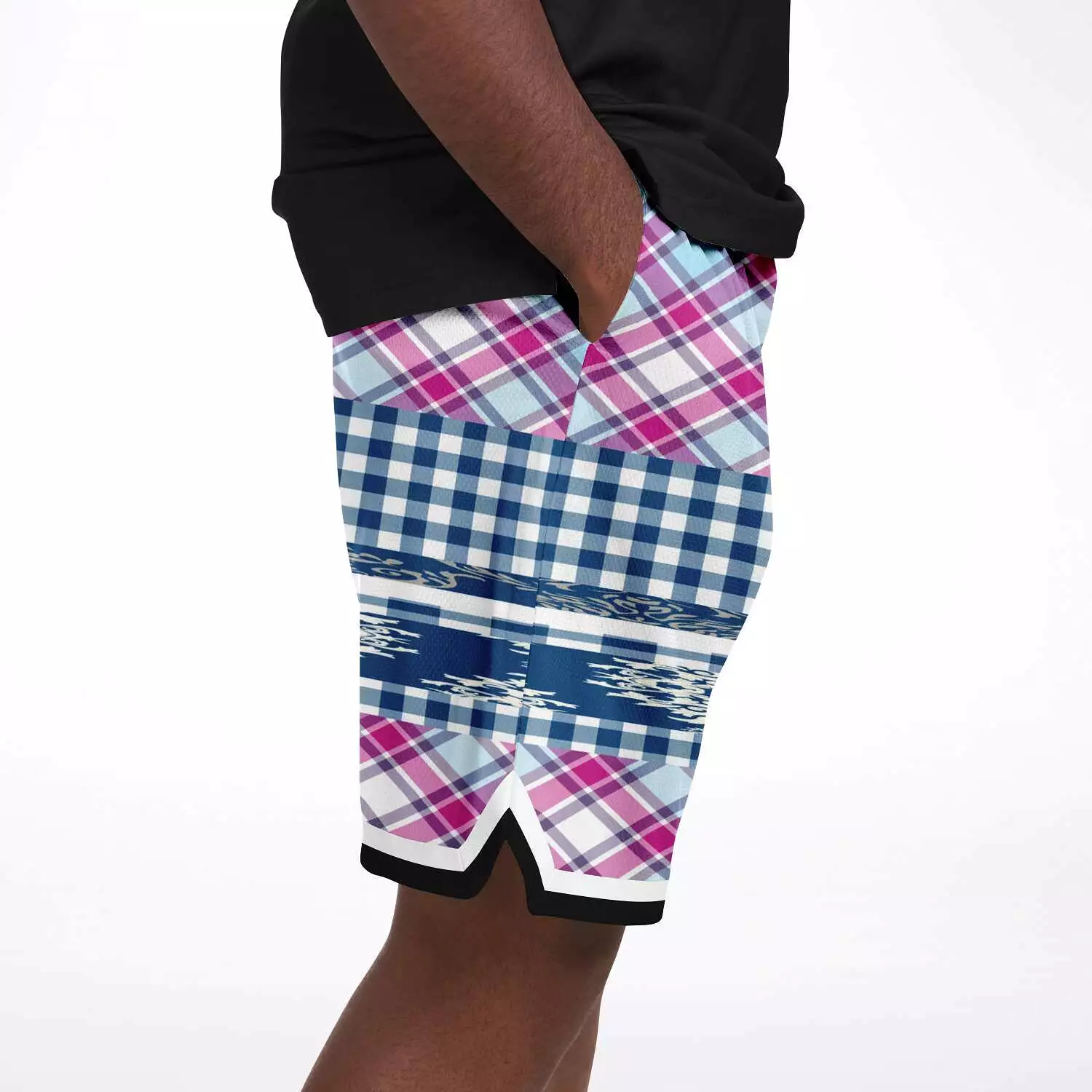 Purple Haze Plaid Basketball Shorts