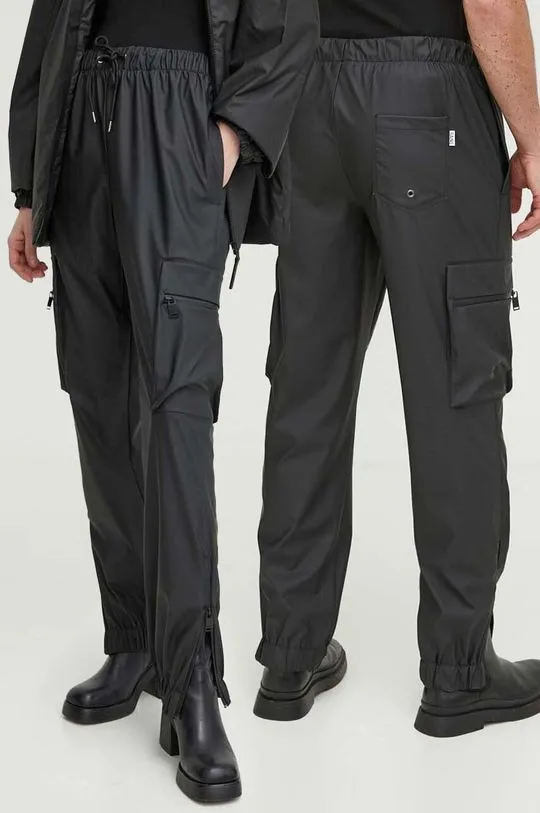 Rains joggers 18850 Pants black color