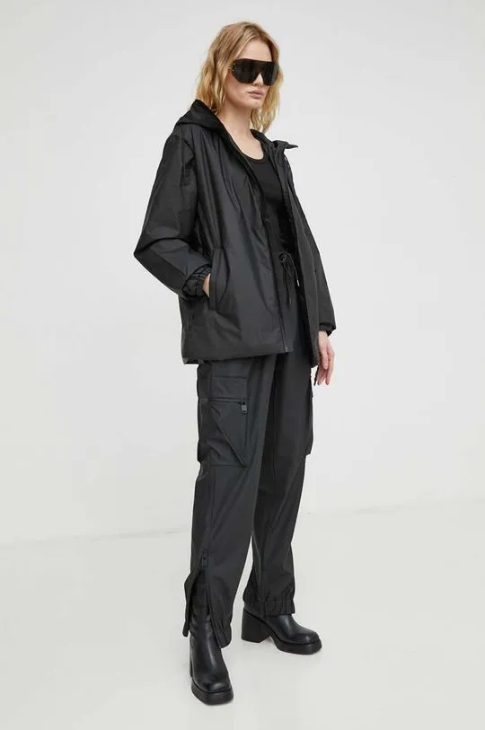 Rains joggers 18850 Pants black color