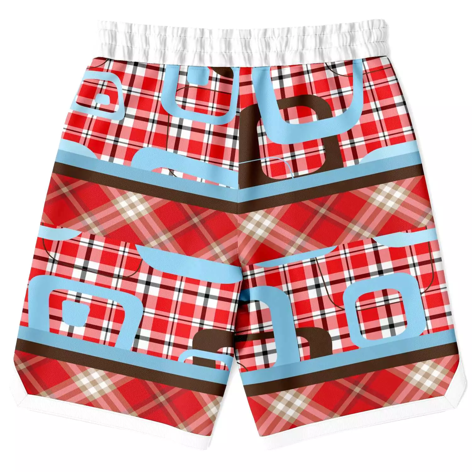 Red Pacific Palisades Plaid Basketball Shorts