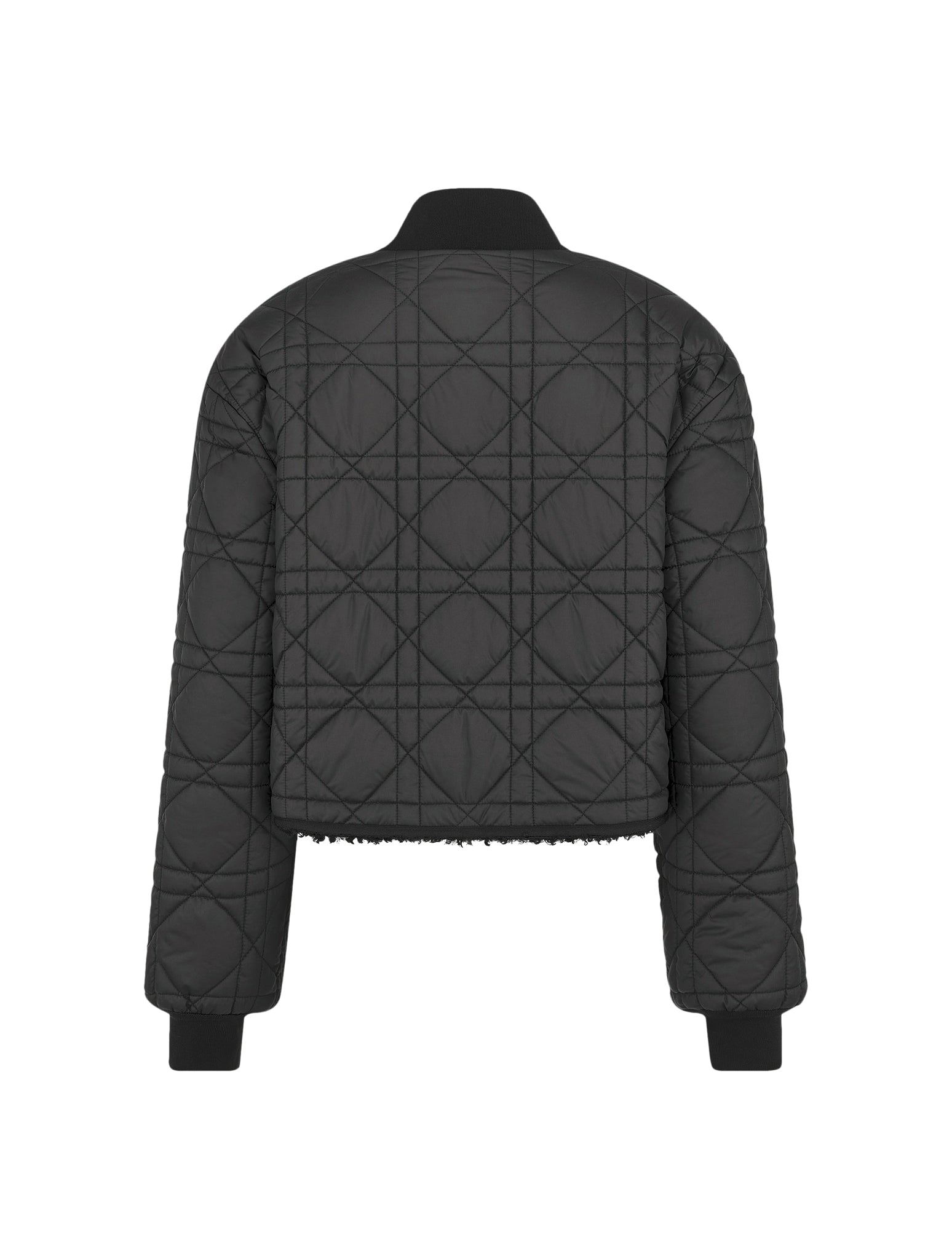 REVERSIBLE MACROCANNAGE BOMBER JACKET