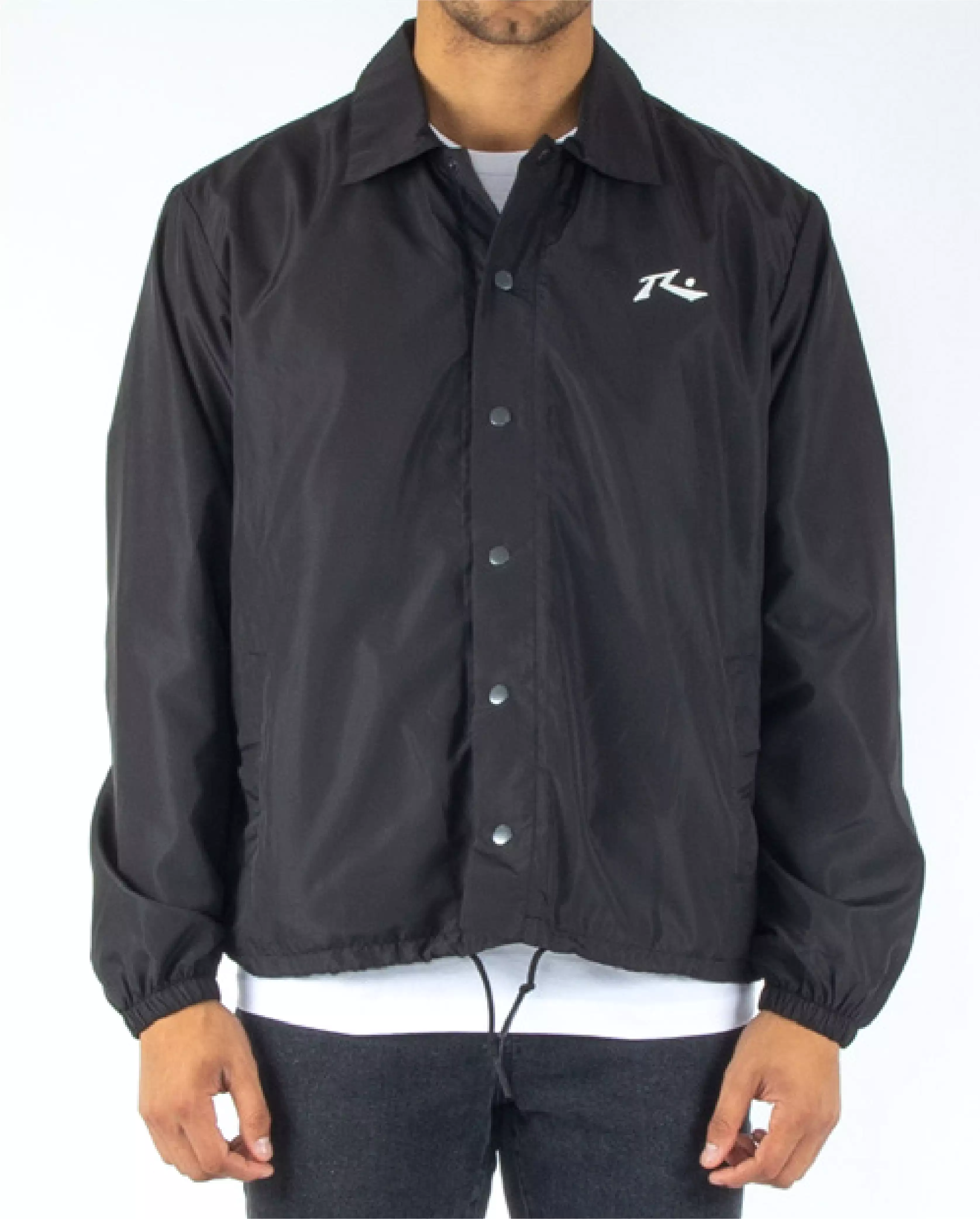 Rusty USA Base Coaches Jacket BLACK