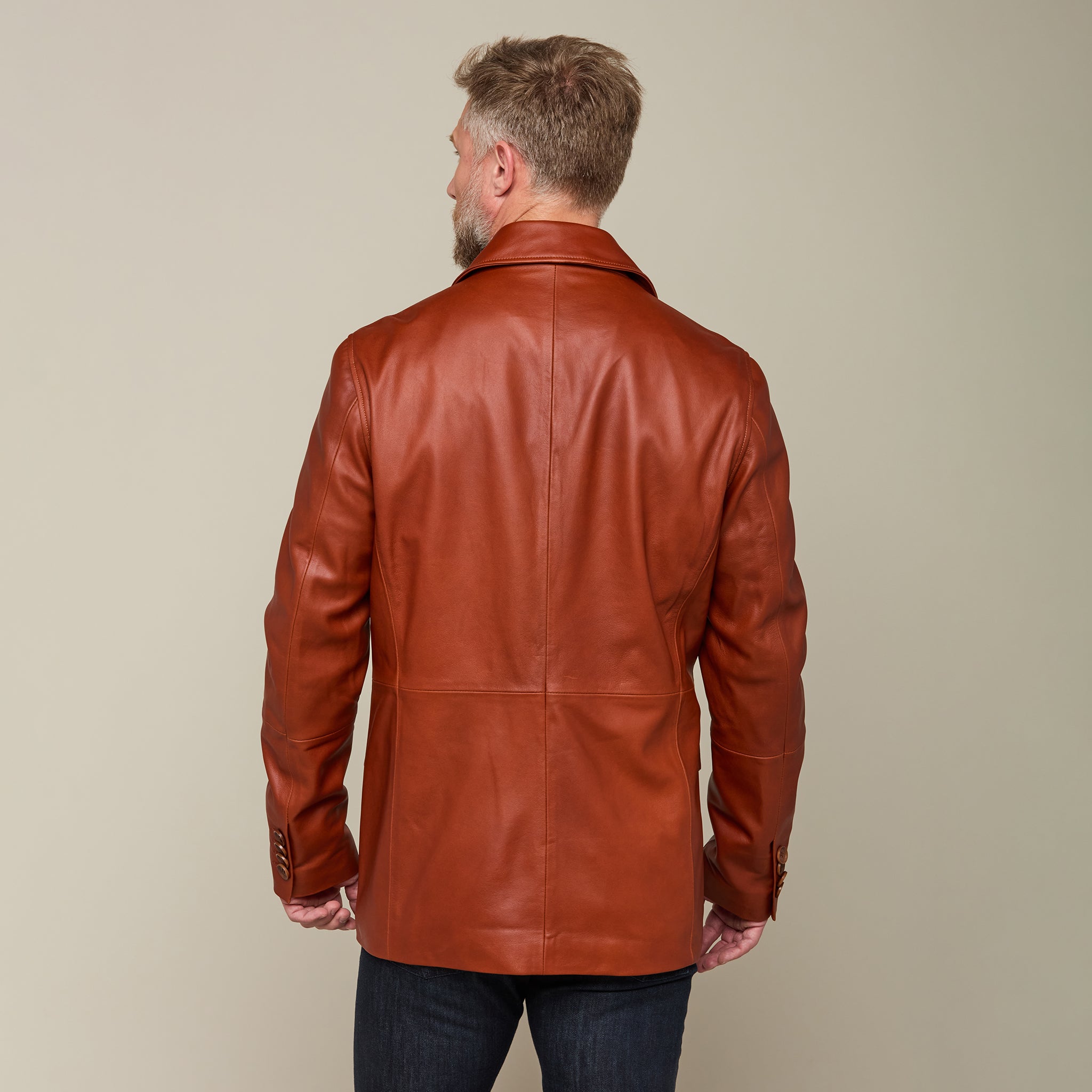 Safari Leather Jacket :: Cognac