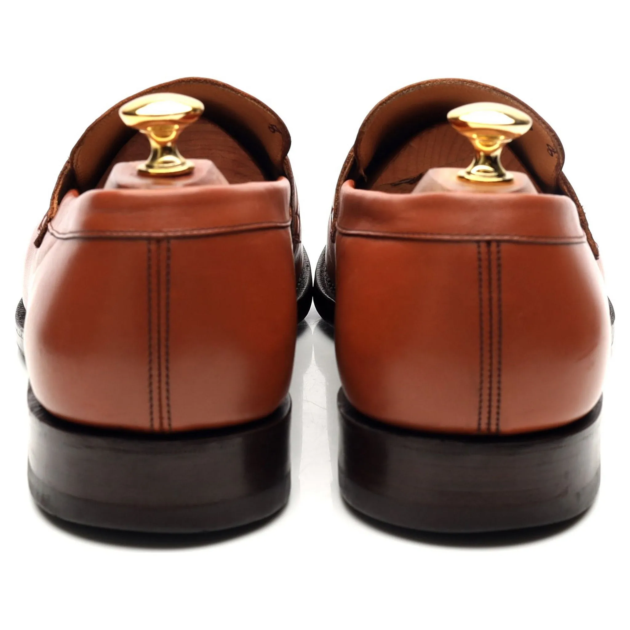 'Sears' Tan Brown Leather Loafers UK 9.5 F