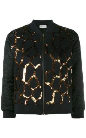 Sequin Zip-Up Jacket