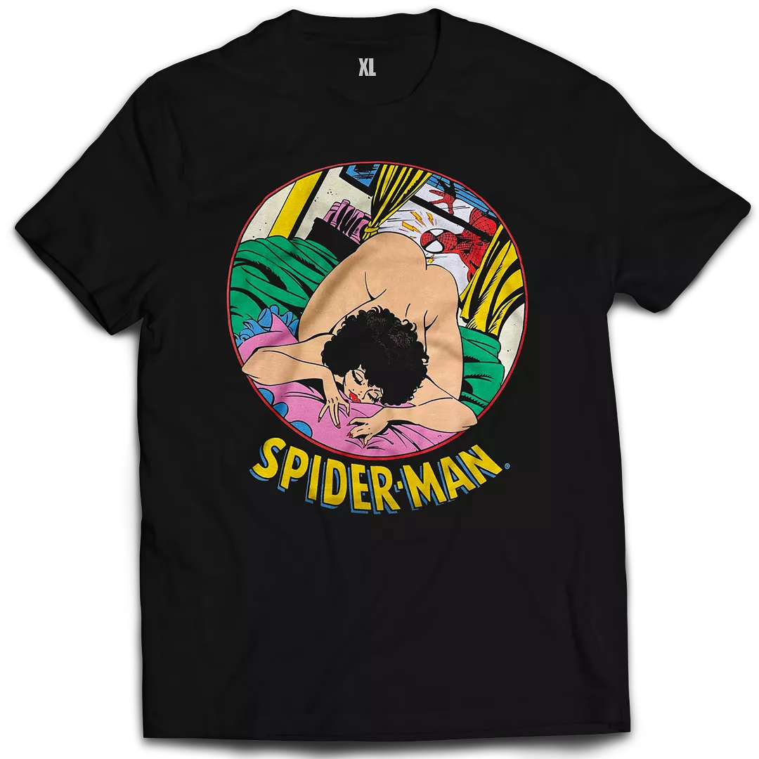 Spiderman Vintage Mint Black Tee