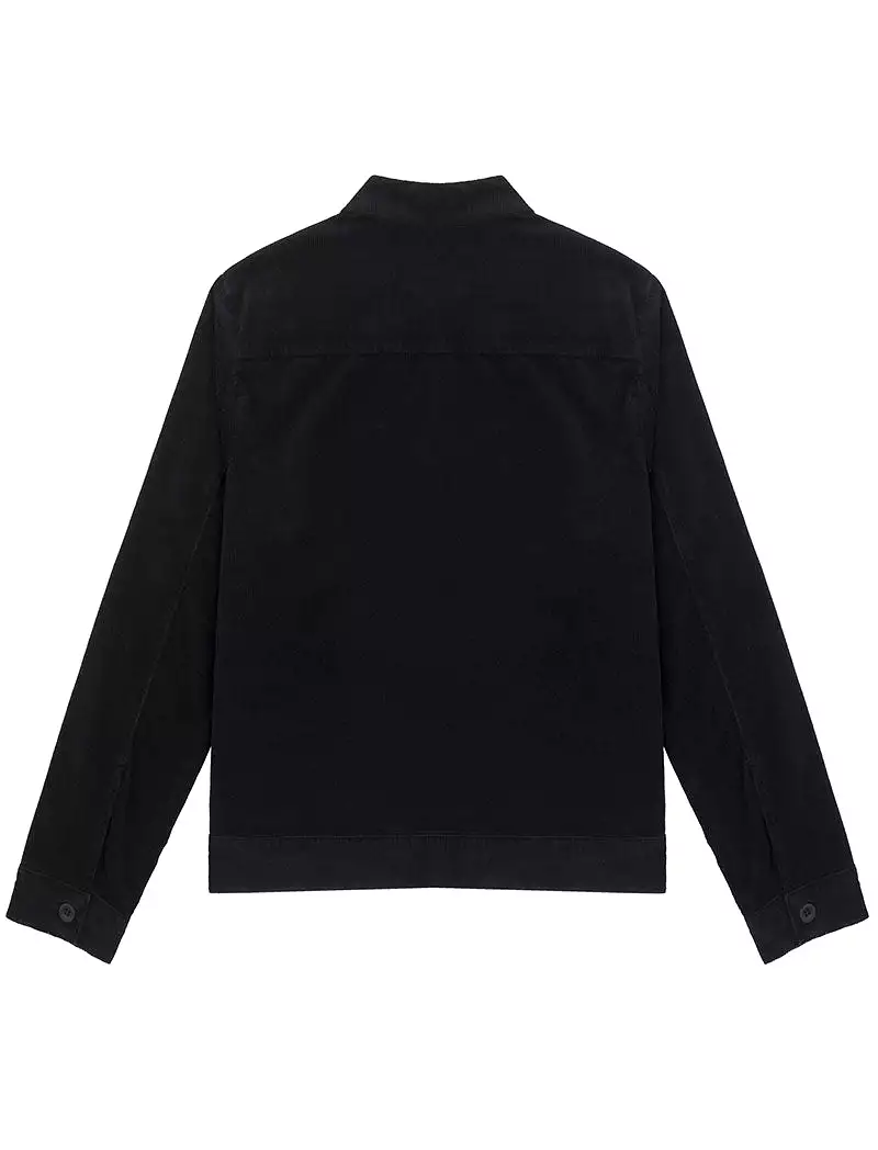 Sunspel Womens Corduroy Boxy Jacket Black