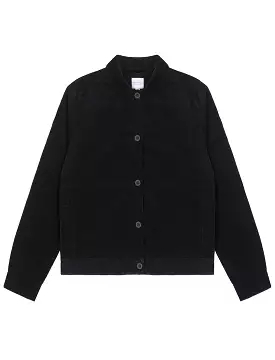 Sunspel Womens Corduroy Boxy Jacket Black