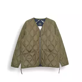 TAION Military Zip V-Neck Jacket dark olive