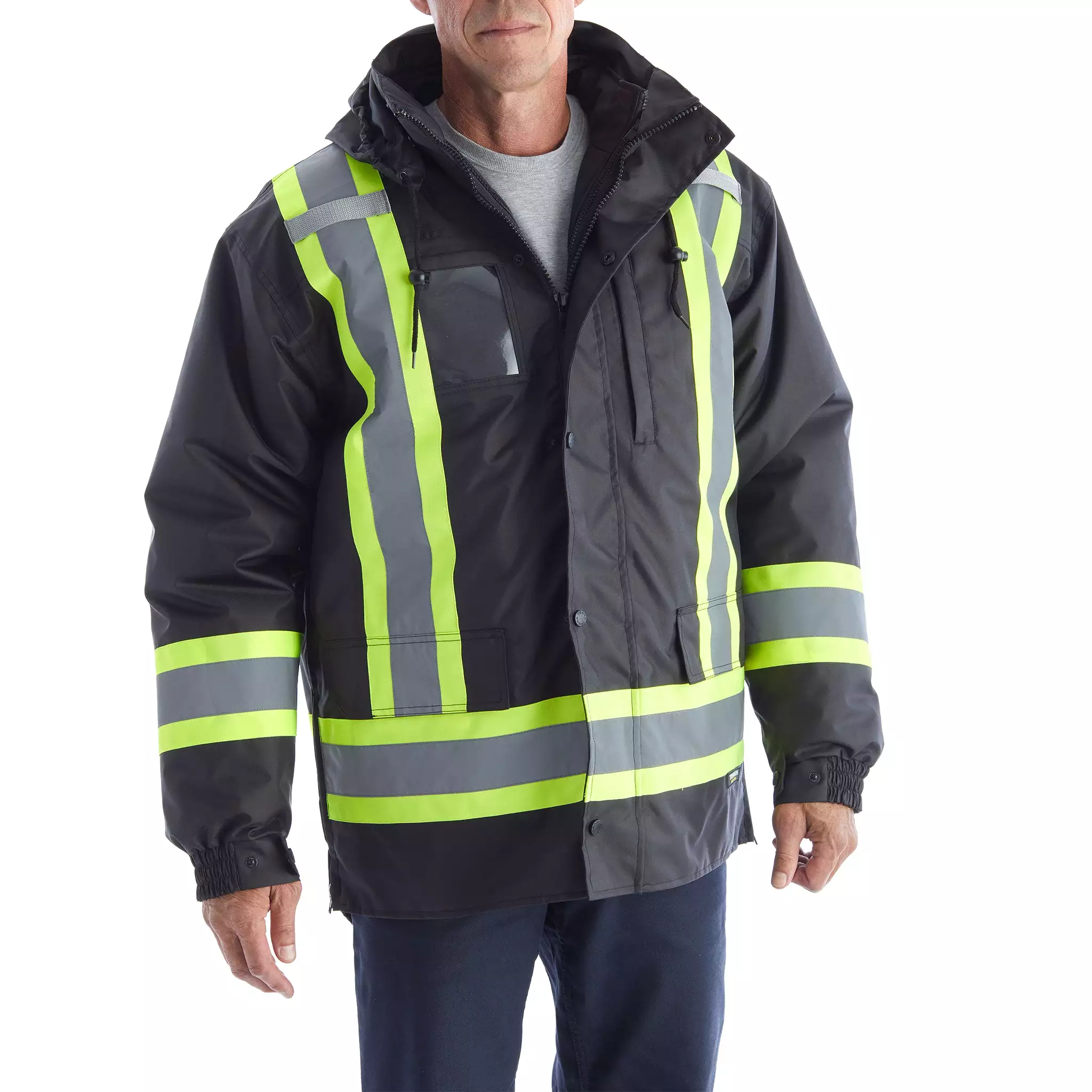 Terra Hi-Vis 7 in 1 System Winter Work Jacket 116501 - Black