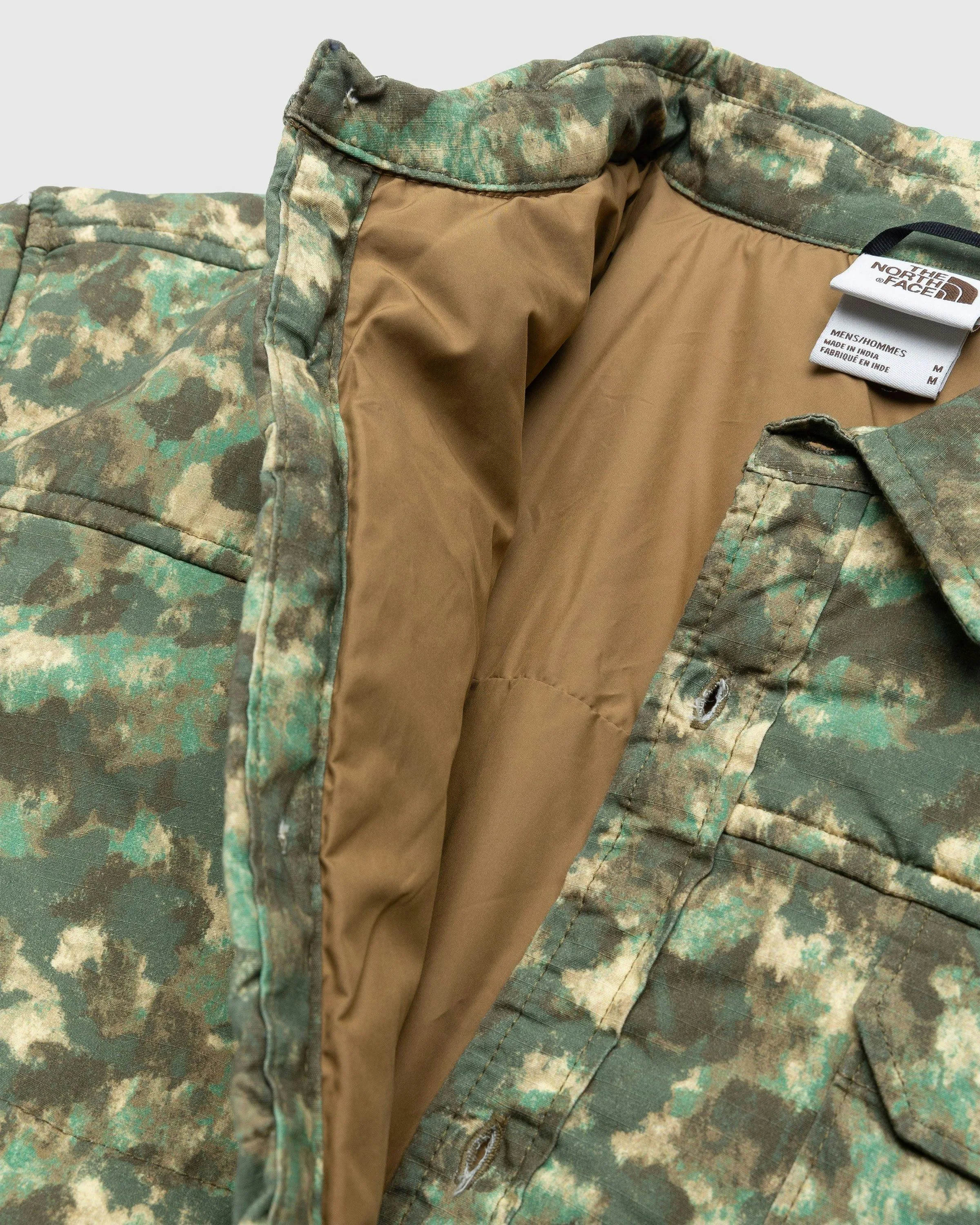 The North Face – M66 Stuffed Shirt Jacket Military Olive/Stippled Camo Print | Highsnobiety Shop