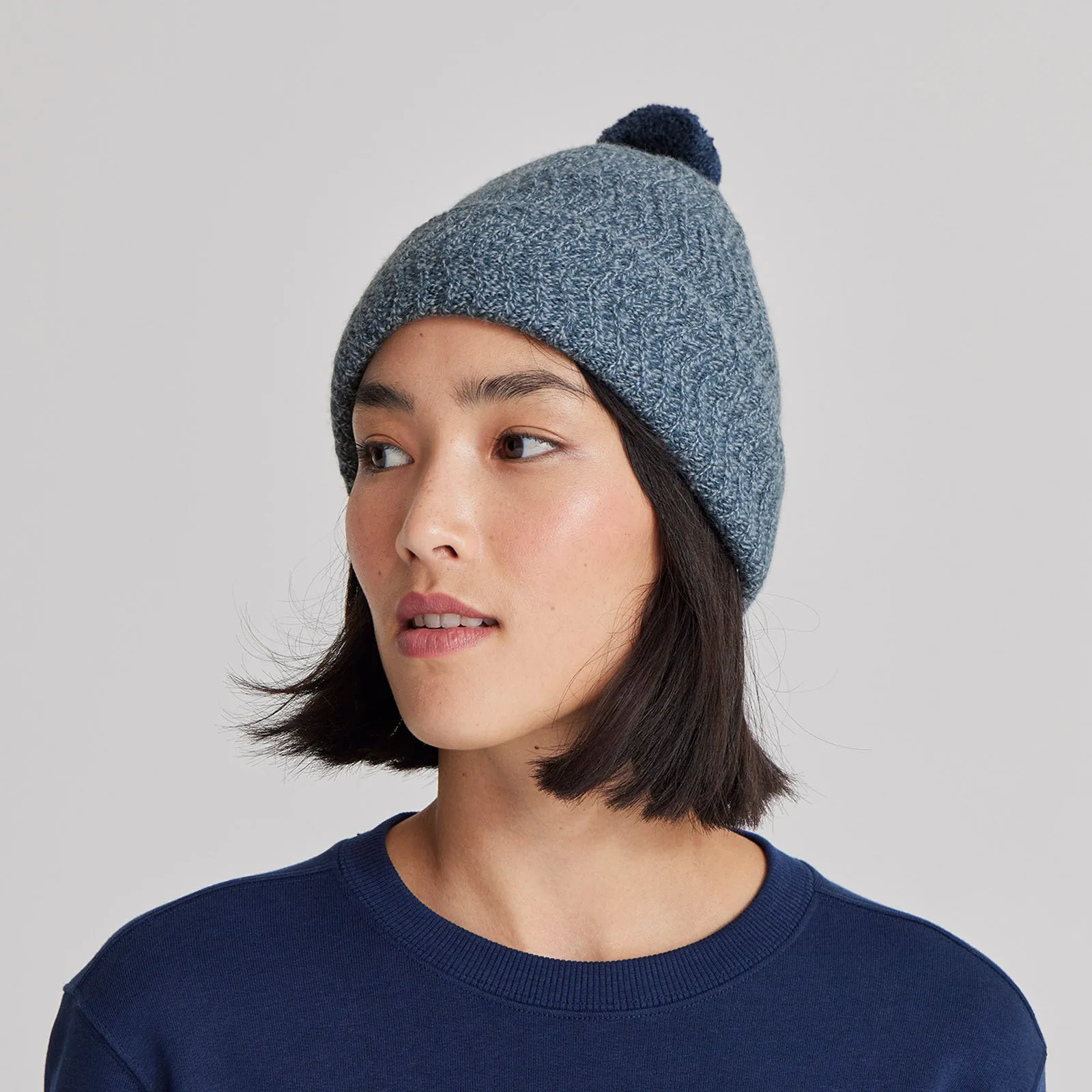 The Pom Beanie - Regen Thrive Teal Marl