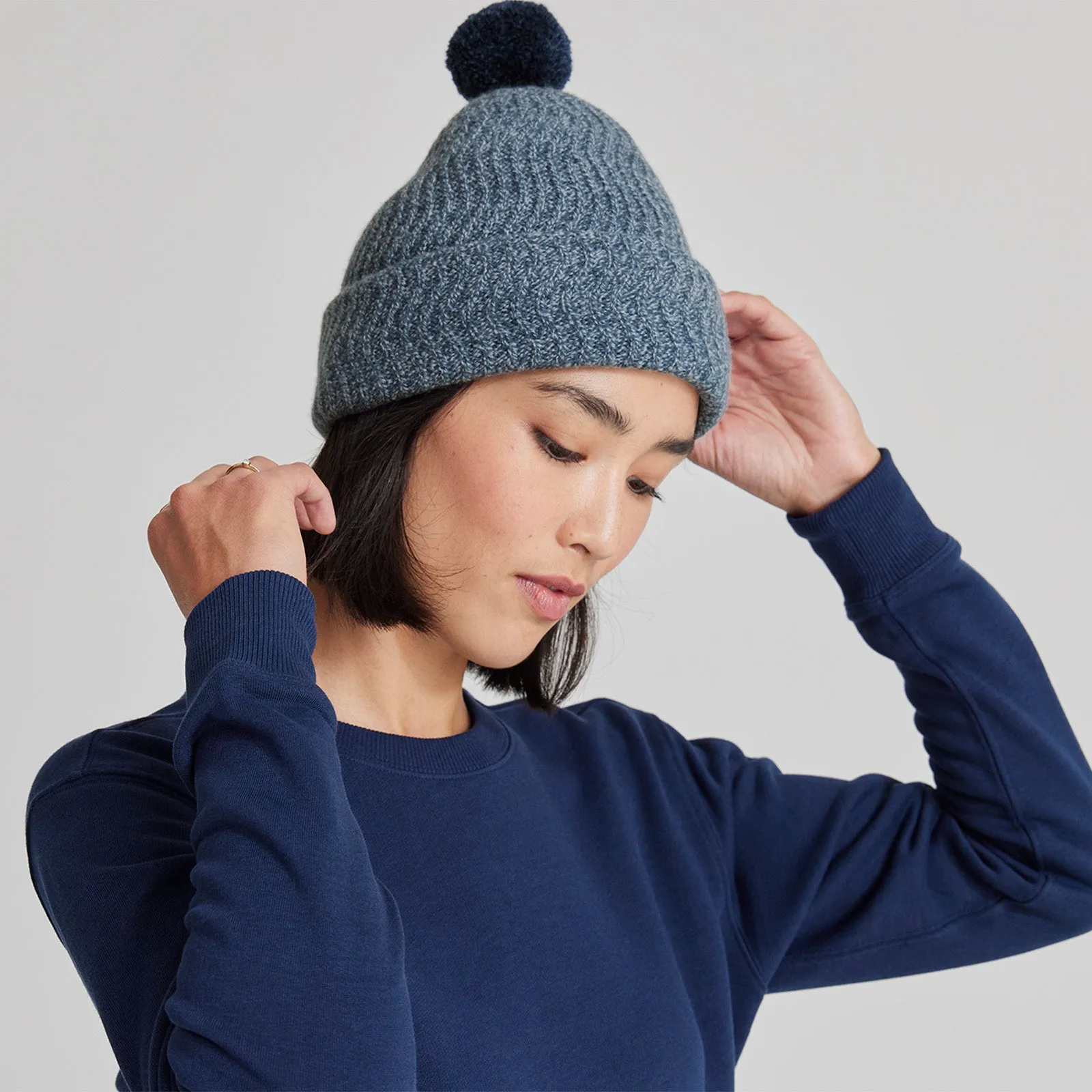 The Pom Beanie - Regen Thrive Teal Marl