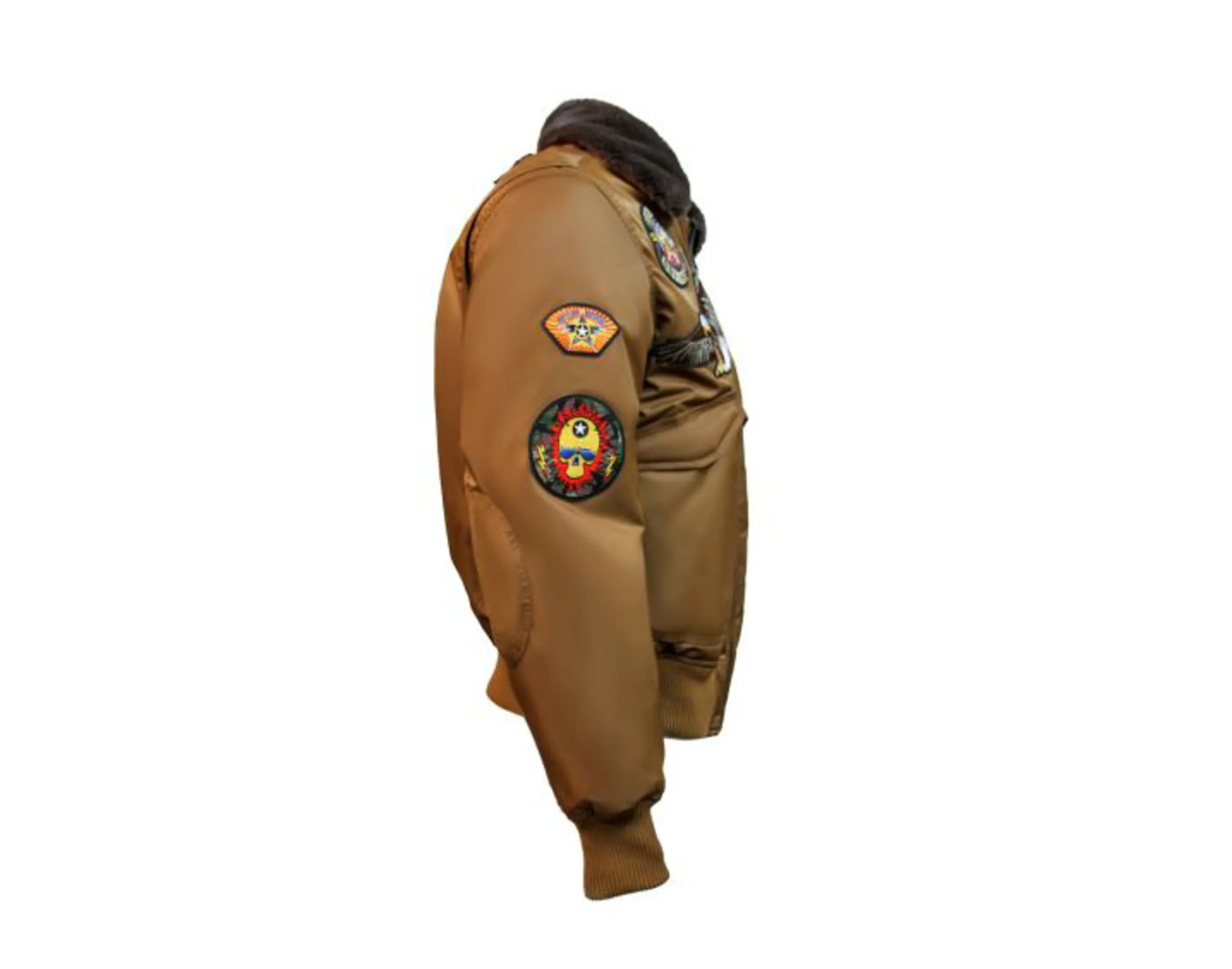 Top Gun MA-1 American Original Nylon Bomber Men's Jacket With Patches