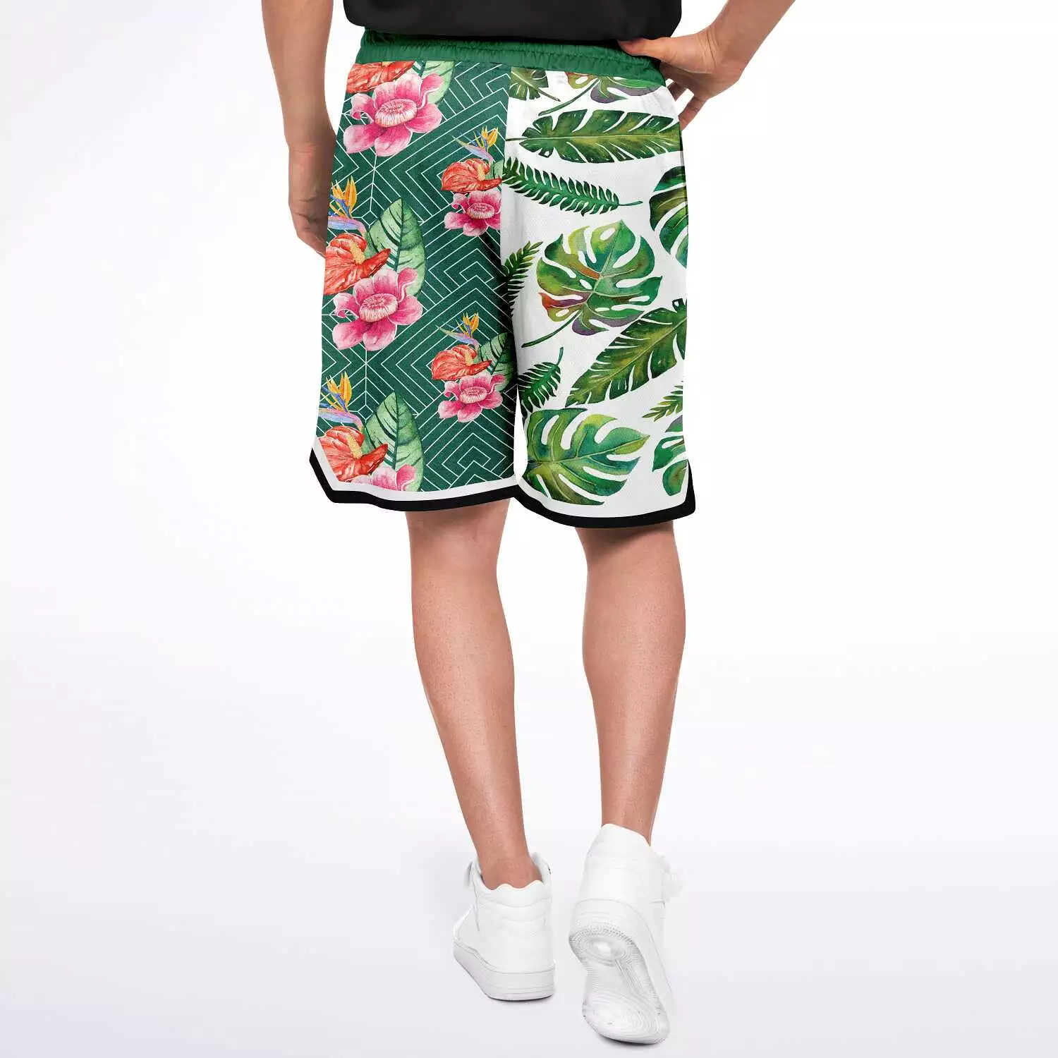 Tropical Reflection Unisex Basketball Shorts