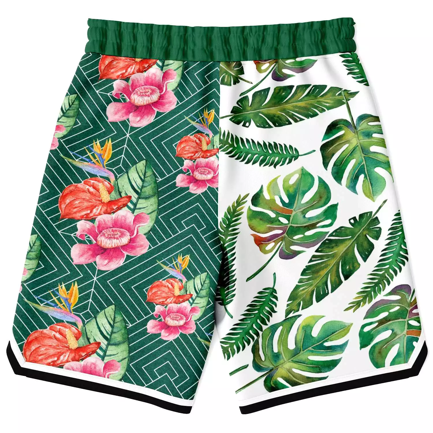 Tropical Reflection Unisex Basketball Shorts