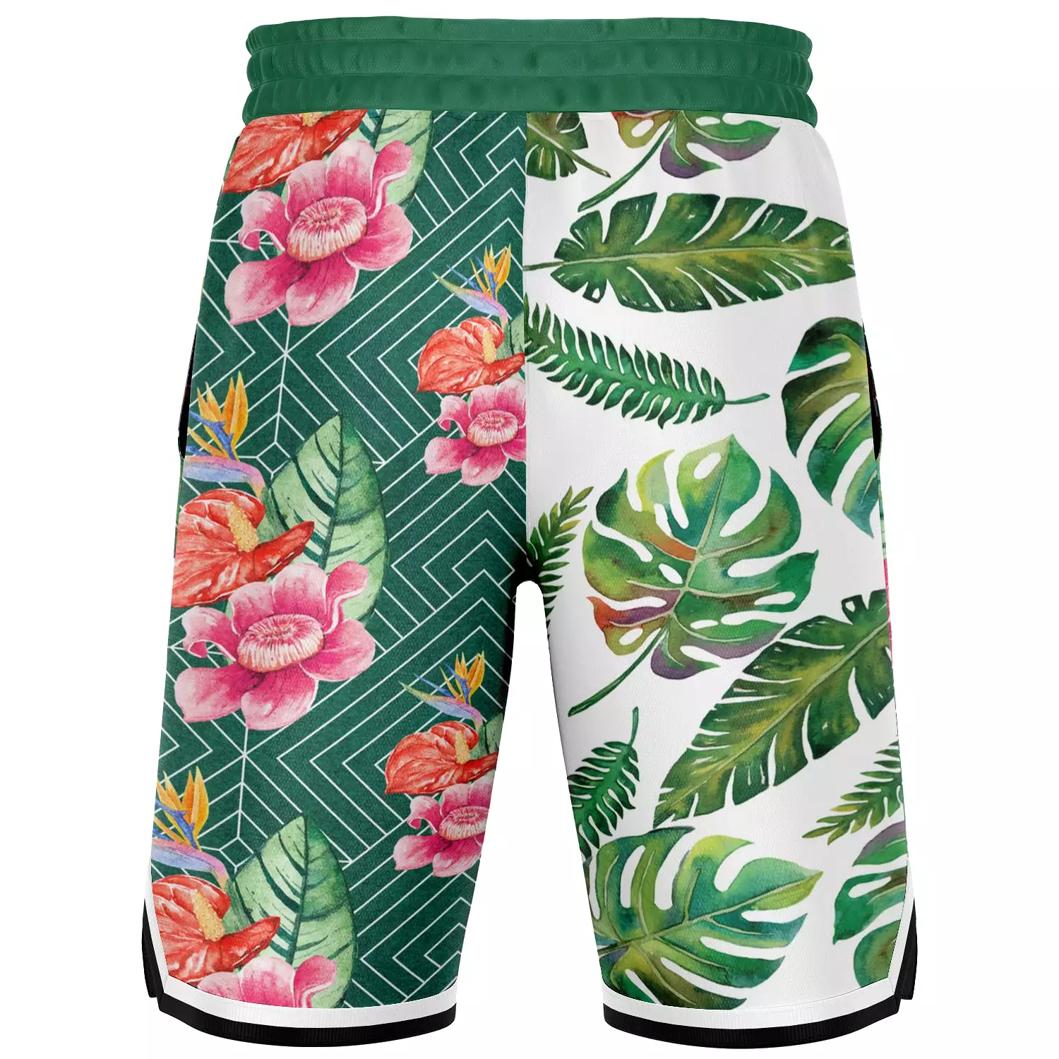 Tropical Reflection Unisex Basketball Shorts