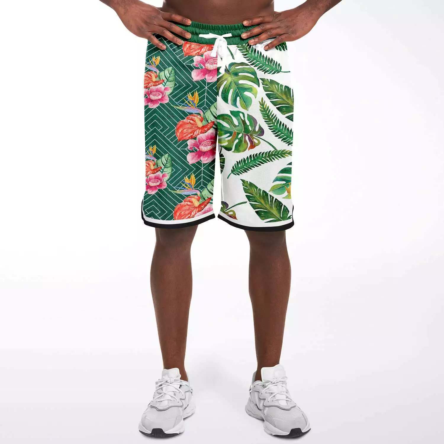 Tropical Reflection Unisex Basketball Shorts