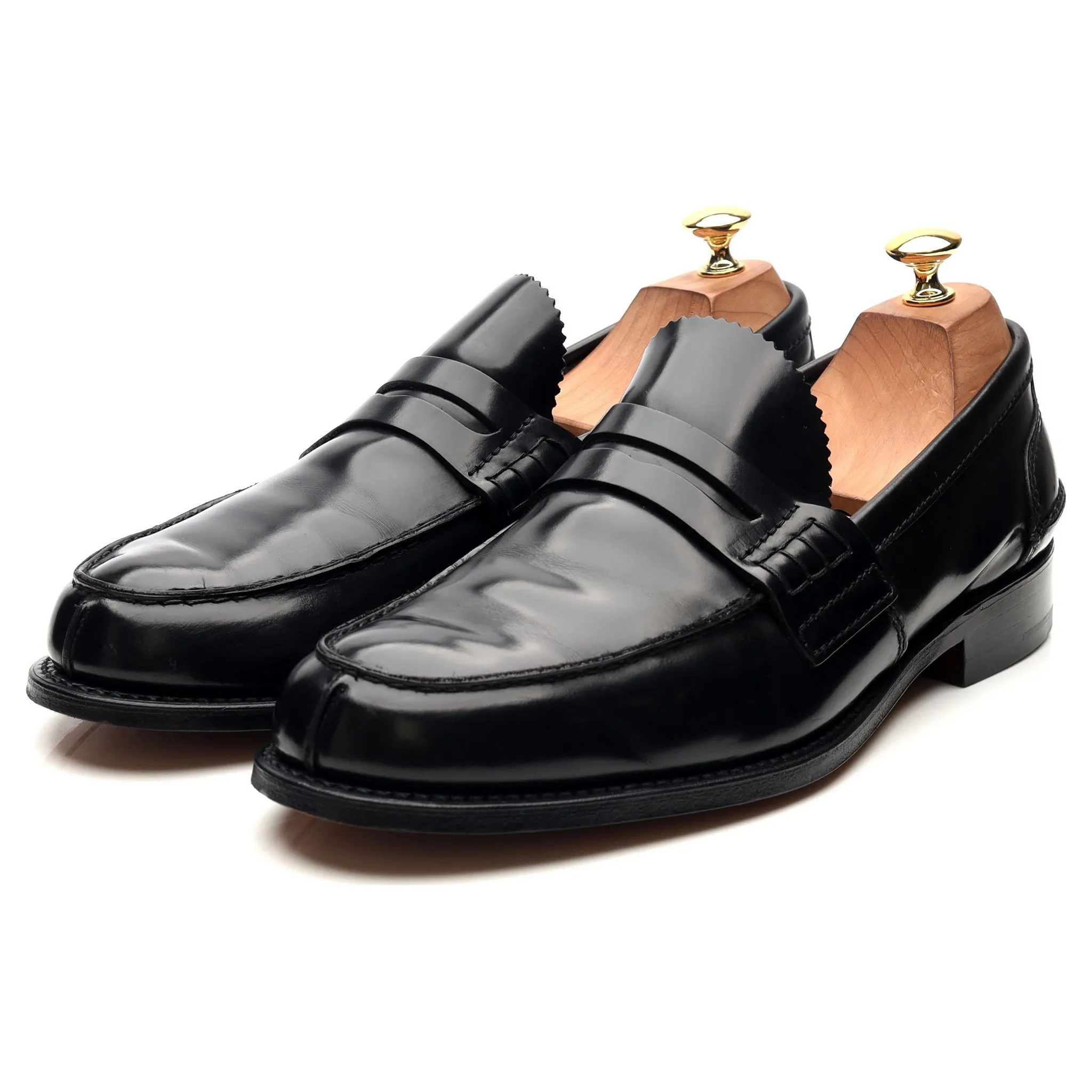 'Tunbridge' Black Leather Loafers UK 10.5 G