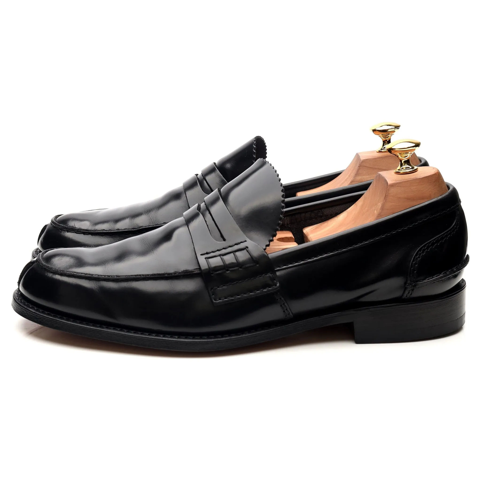 'Tunbridge' Black Leather Loafers UK 10.5 G