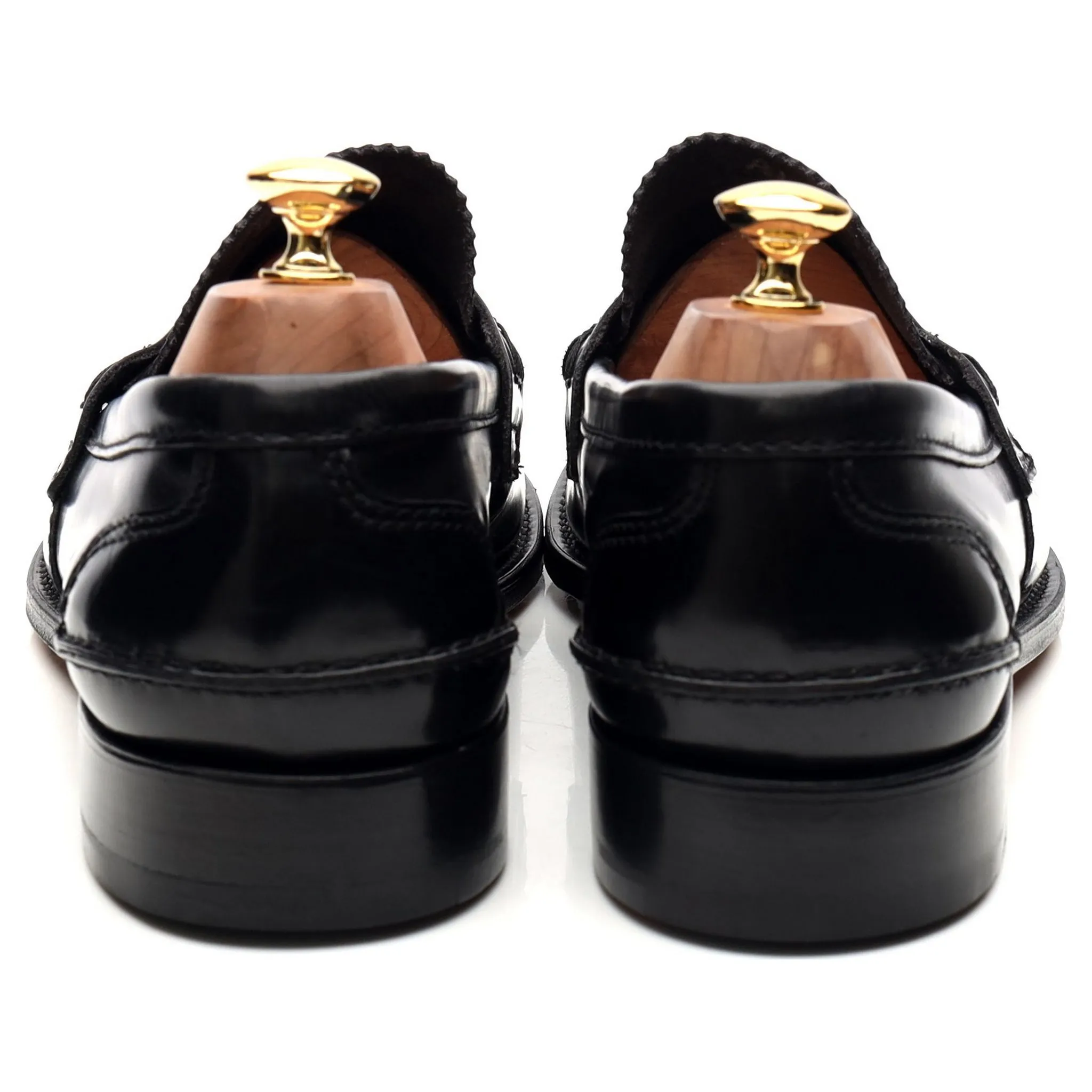 'Tunbridge' Black Leather Loafers UK 10.5 G