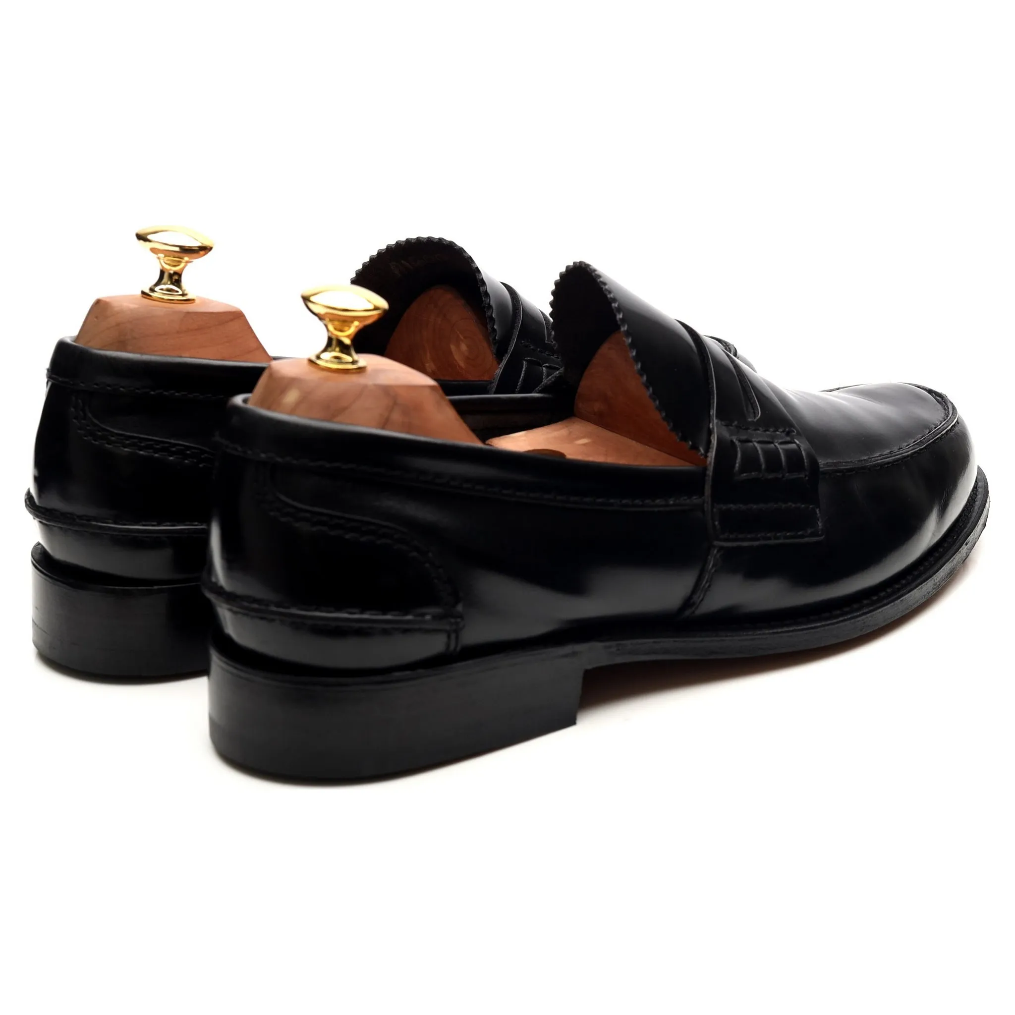 'Tunbridge' Black Leather Loafers UK 10.5 G