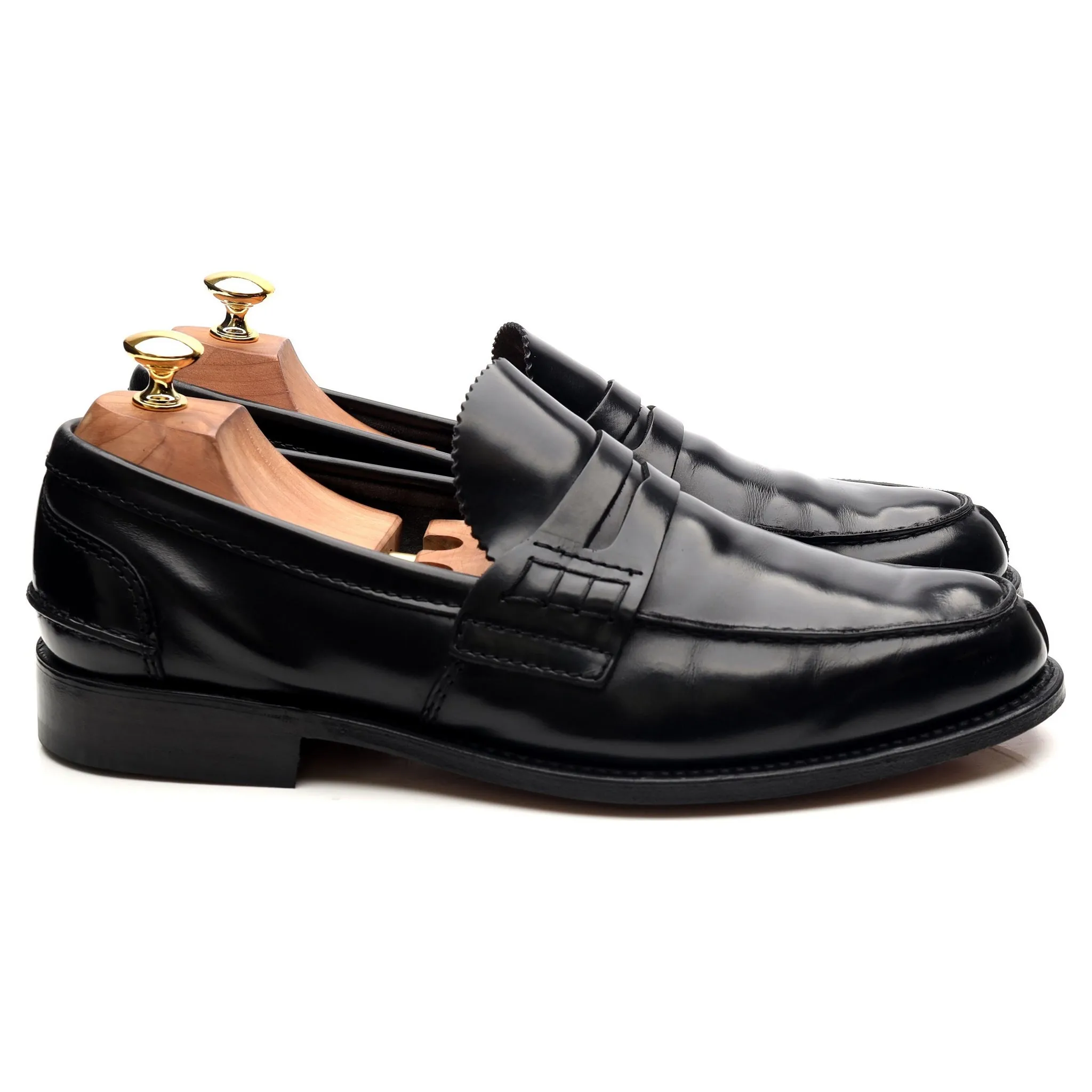 'Tunbridge' Black Leather Loafers UK 10.5 G