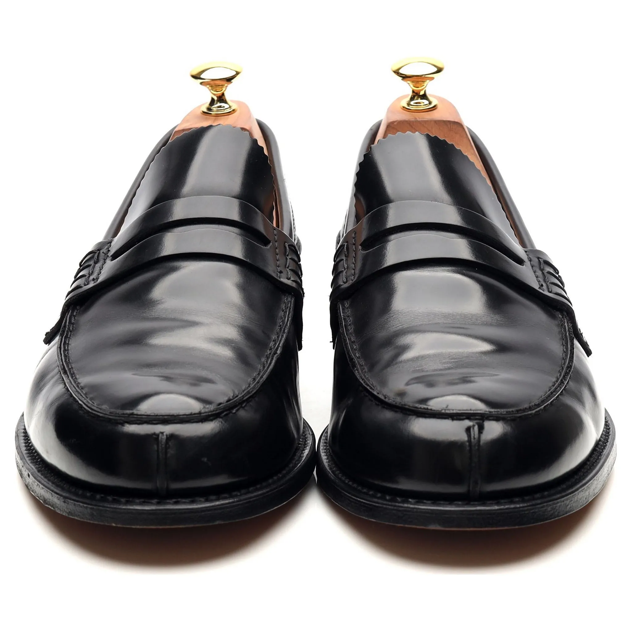 'Tunbridge' Black Leather Loafers UK 10.5 G