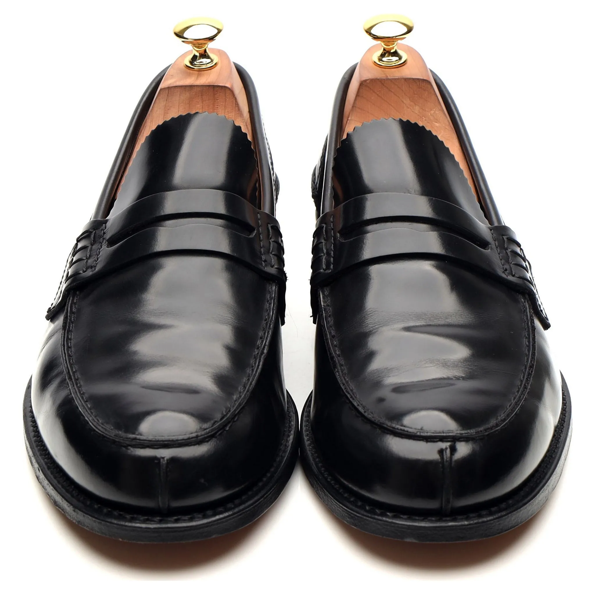 'Tunbridge' Black Leather Loafers UK 10.5 G