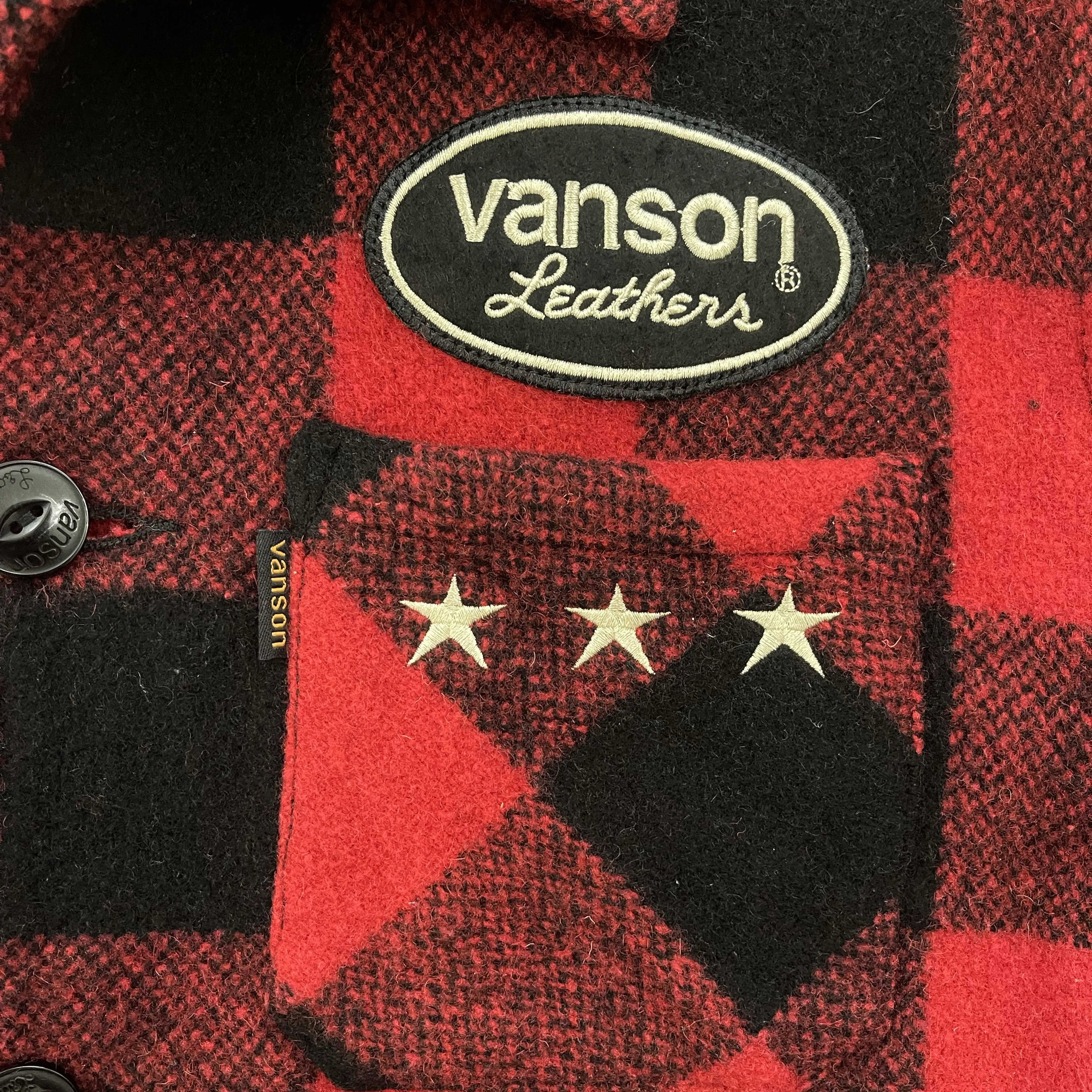 Vanson Leathers Buffalo Check Shirt Jacket - M/L