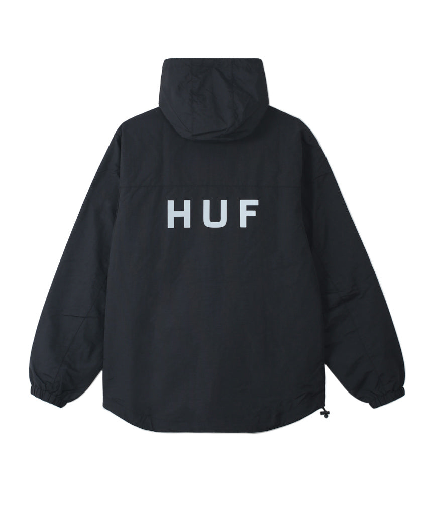 VESTE HUF ESSENTIALS ZIP STANDARD SHELL BLACK