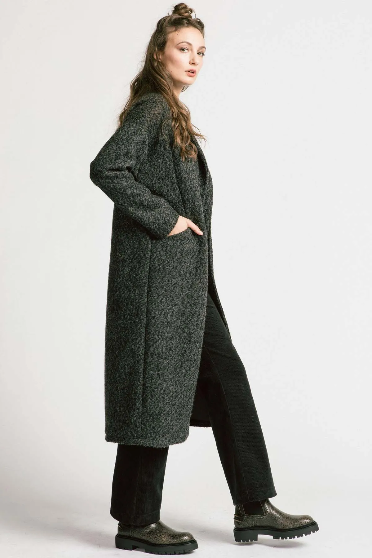 Viscount Coat - Grey Boucl