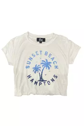 White Blue Ombre Hamptons Graphic Tee