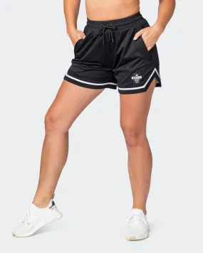 Womens Grand Slam Basketball Shorts - Black