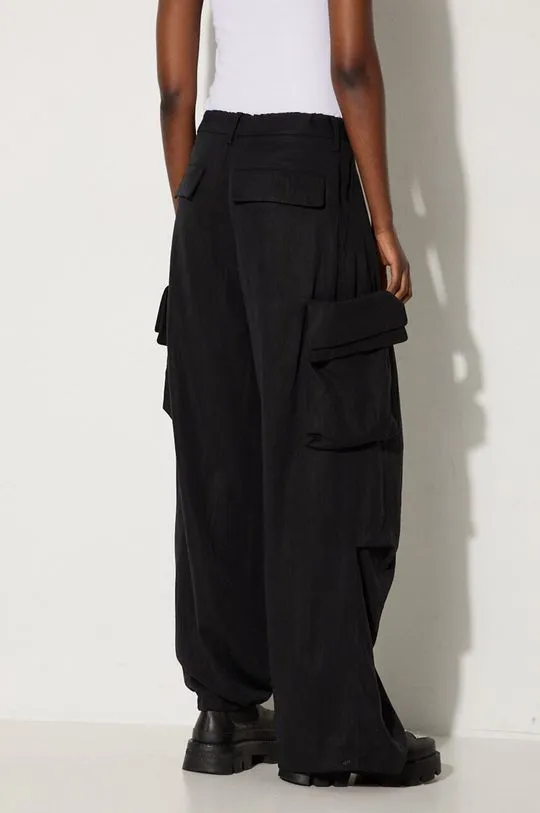 Y-3 trousers Cuff Cargo pants women's black color JI5866