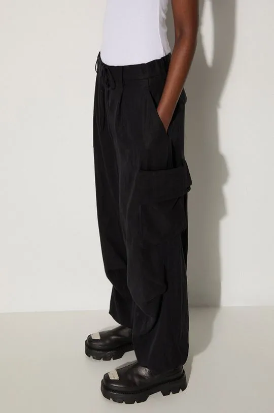 Y-3 trousers Cuff Cargo pants women's black color JI5866