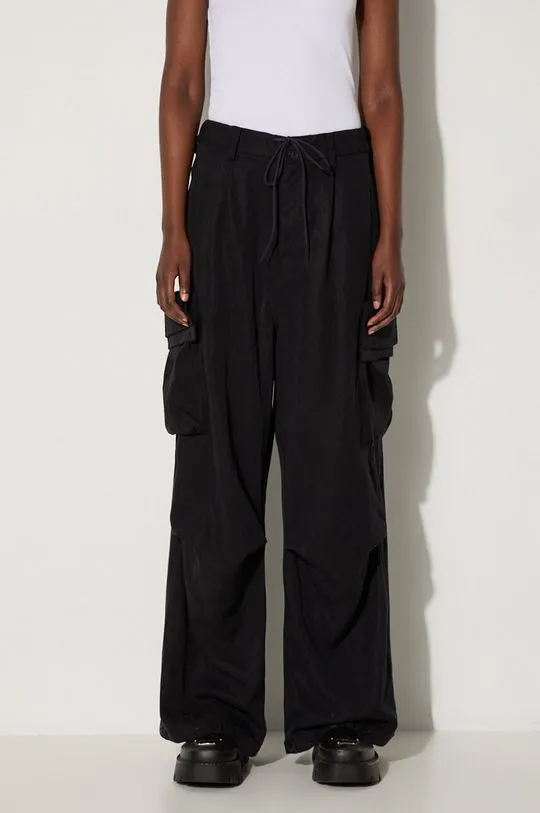 Y-3 trousers Cuff Cargo pants women's black color JI5866