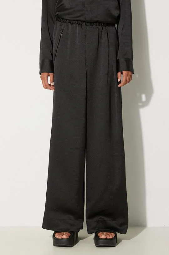 Y-3 trousers Pants Tech Seersucker women's black color IN4398