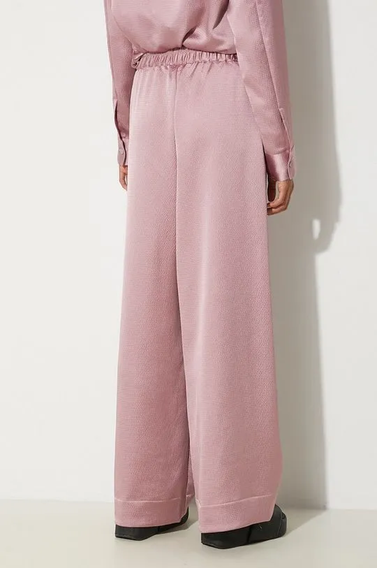 Y-3 trousers Pants Tech Seersucker women's pink color JE3434