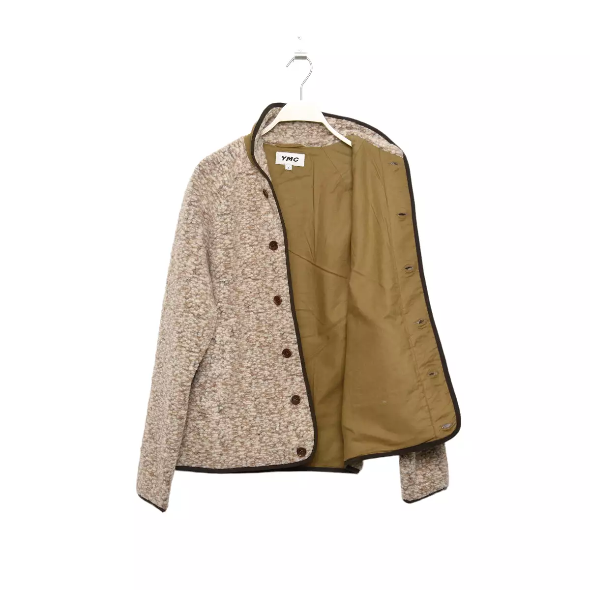 YMC Beach Wool Fleece Jacket beige marl