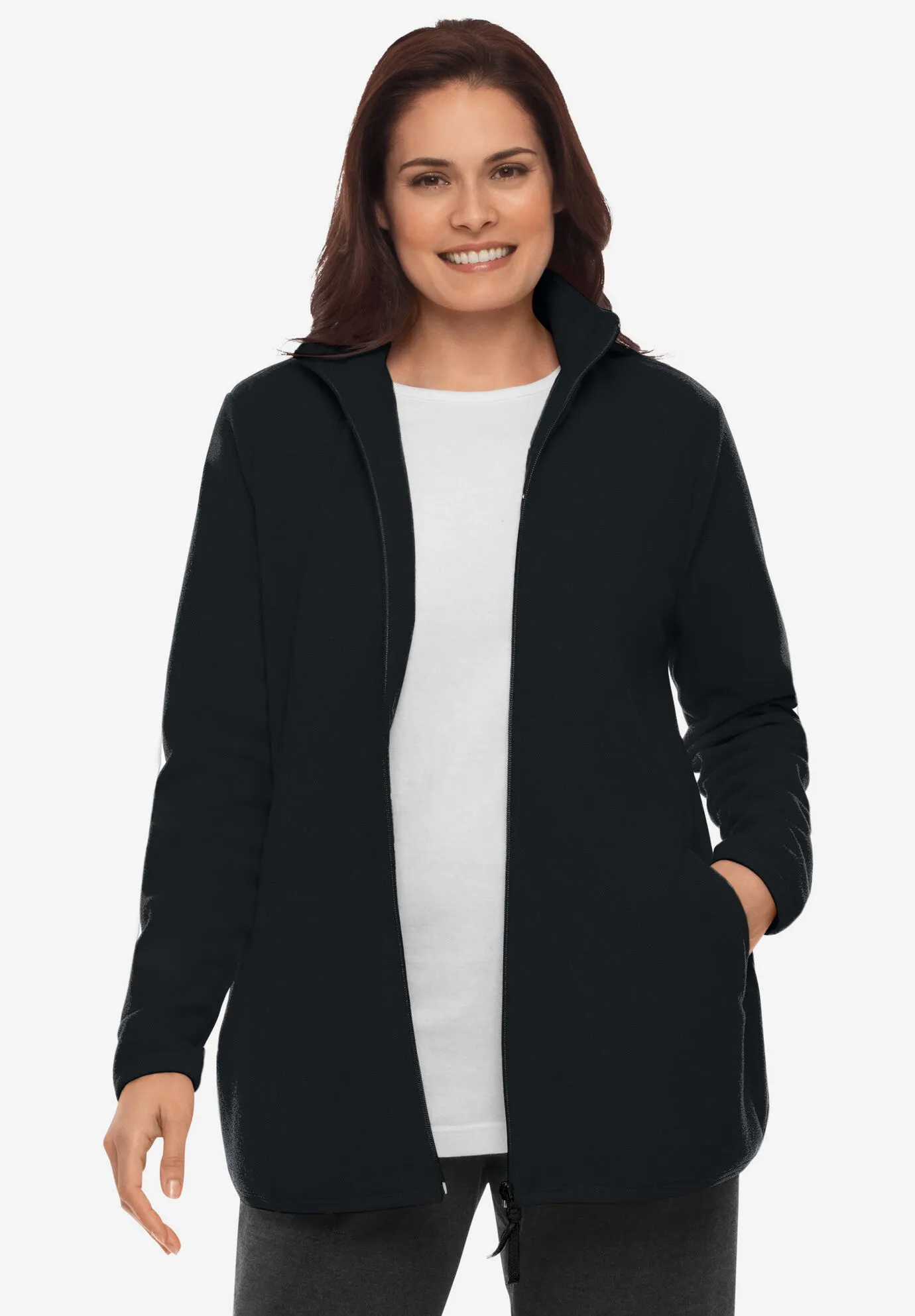 Zip-Front Microfleece Jacket