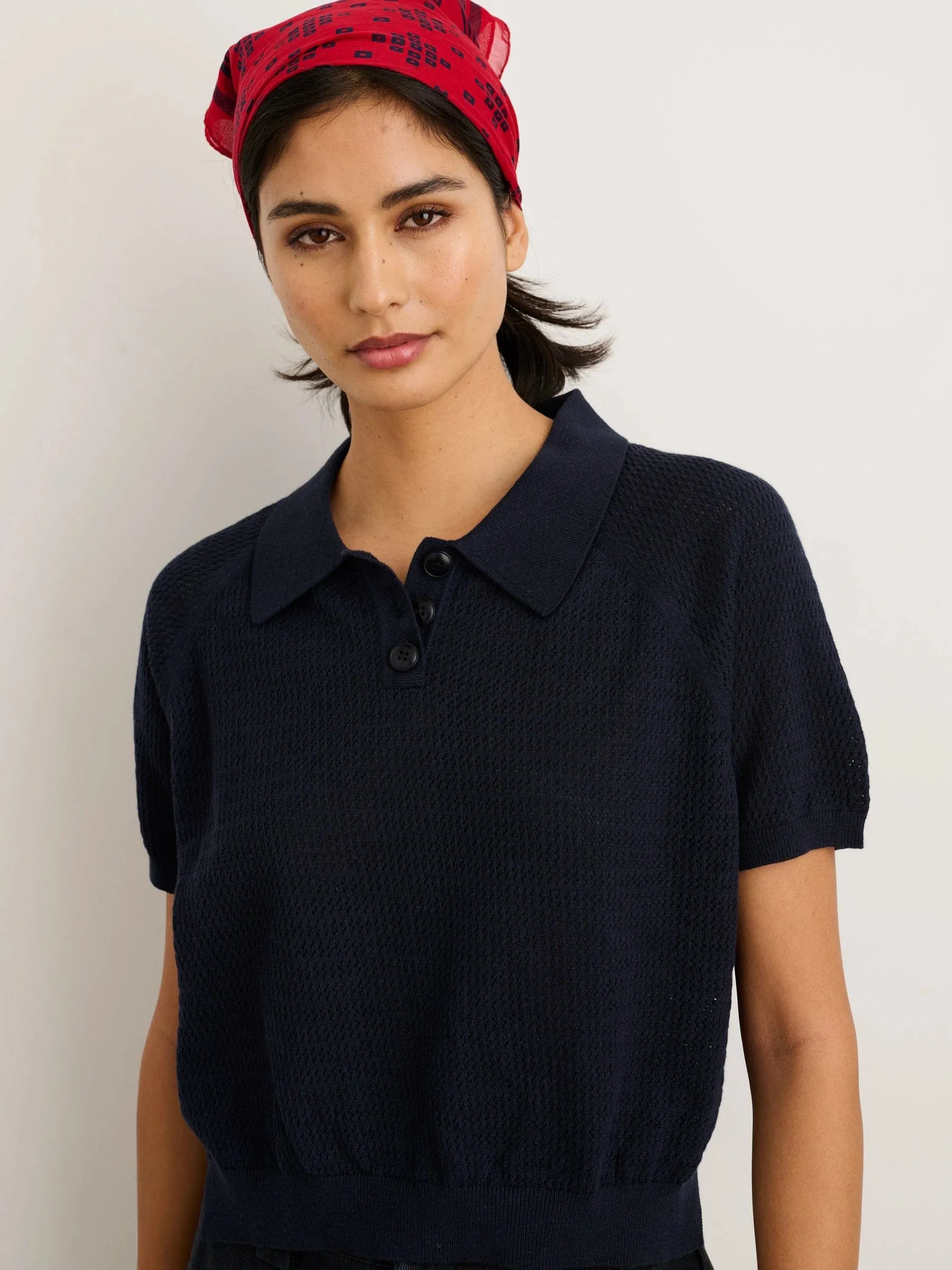 Zoe Sweater Polo - Navy